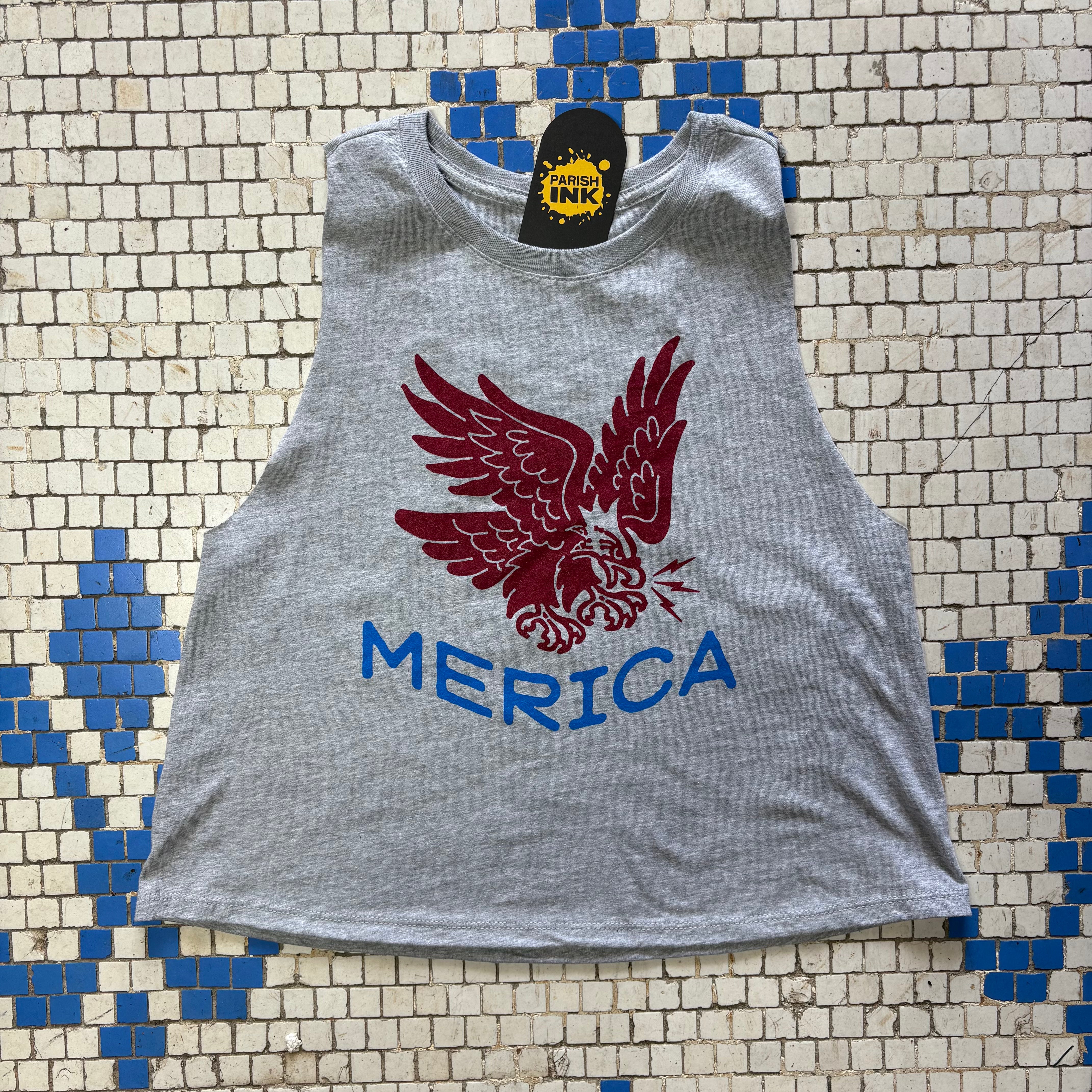 Merica Cropped Tank – Parish Ink