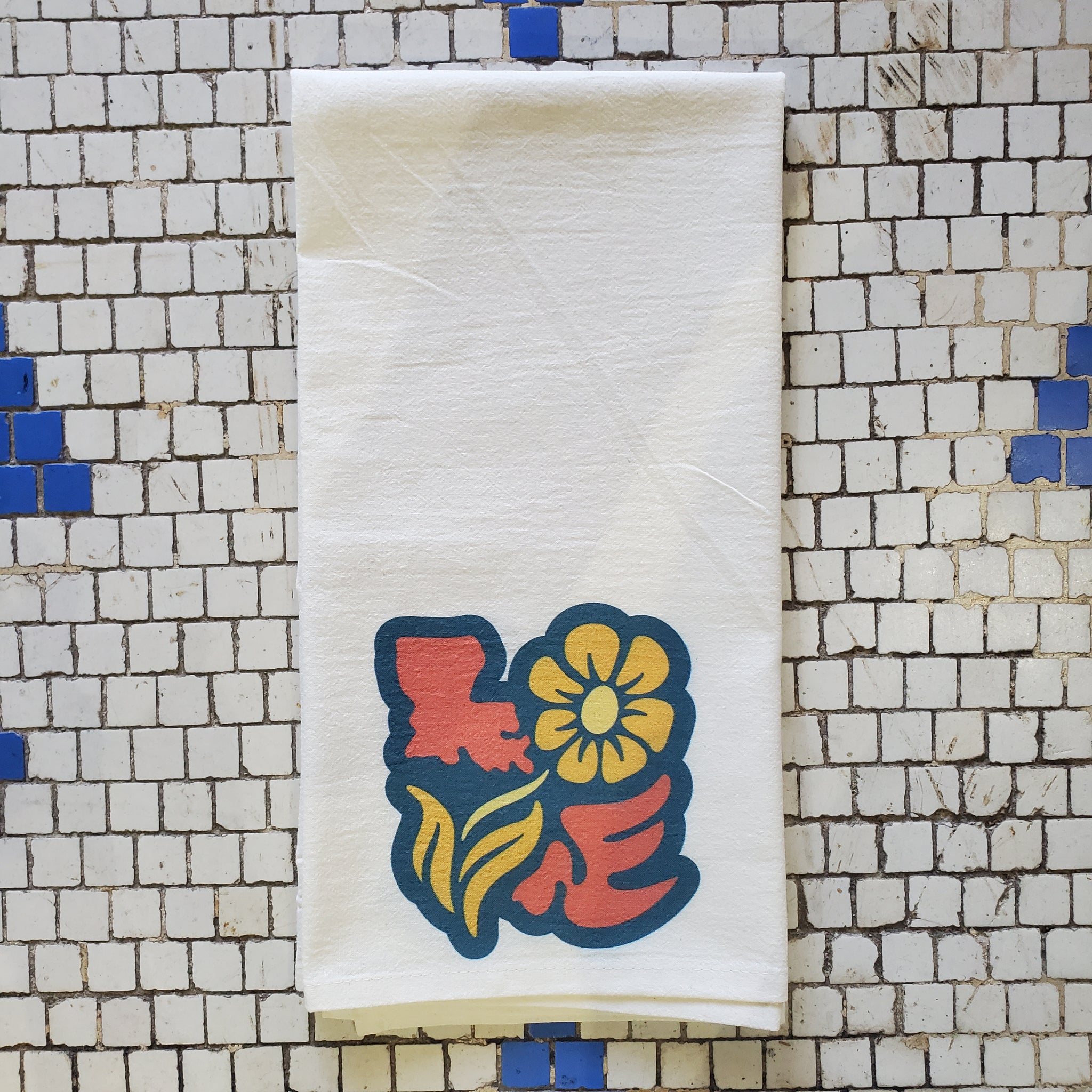 Love Louisiana Tea Towel