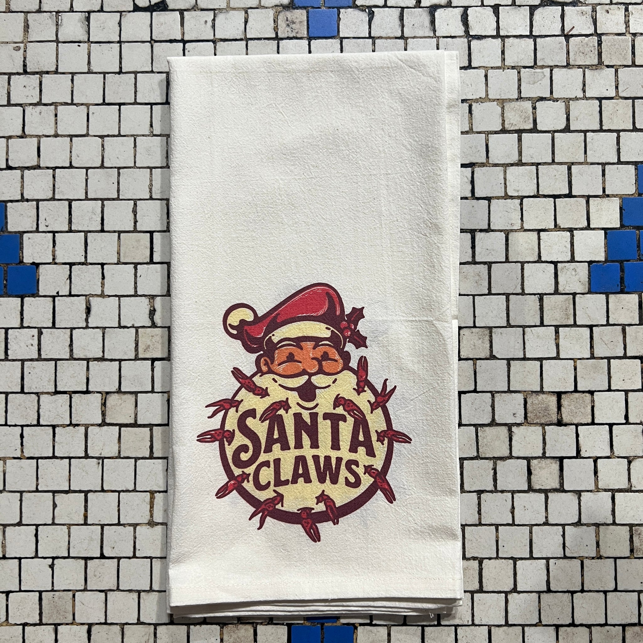 Santa Claws Tea Towel