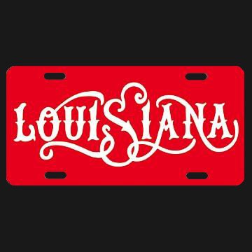 louisiana-red-license-plate